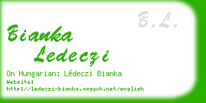 bianka ledeczi business card